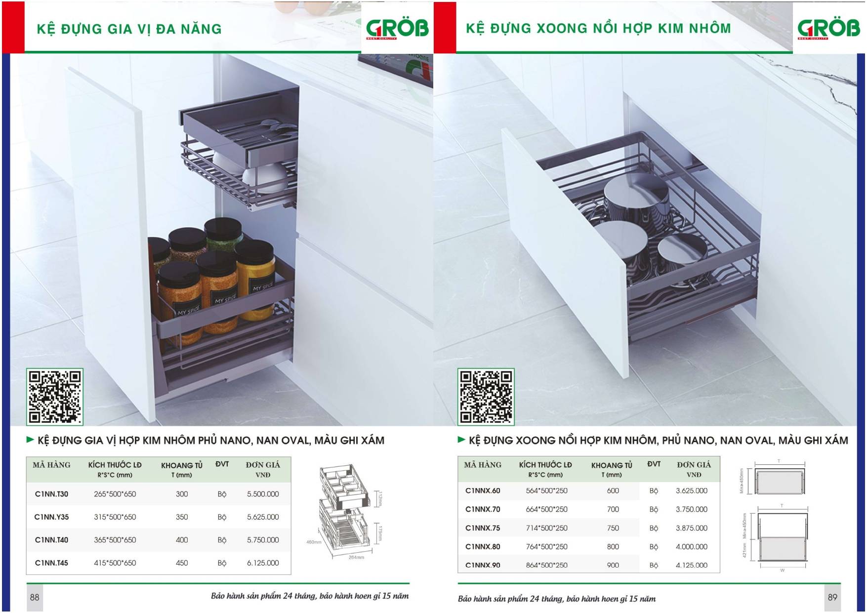 Thiết bị nhà bếp GROB Catalogue và Bảng giá mới nhất /Page 44